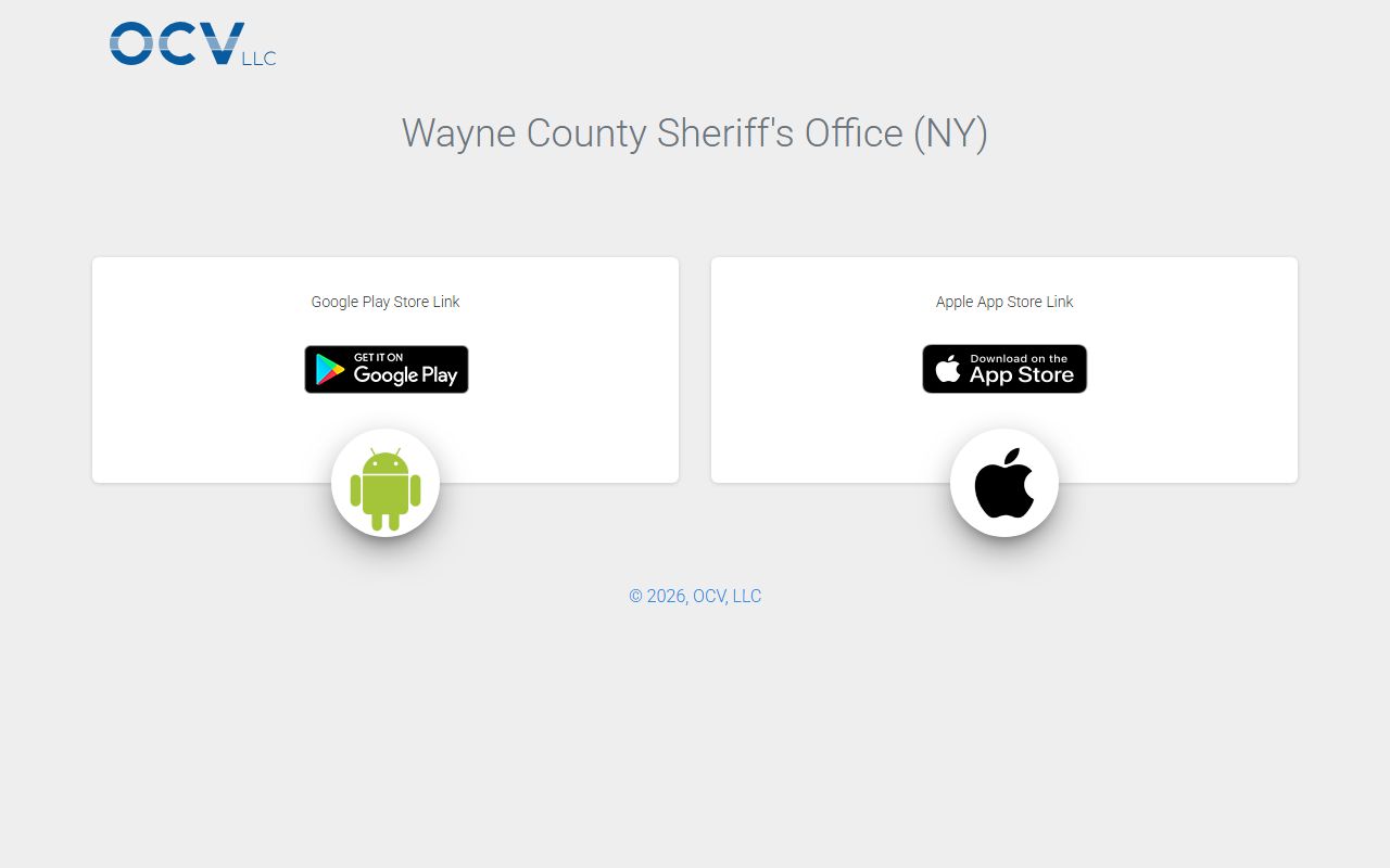 Wayne County inmate population mobile app download page